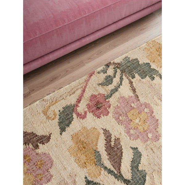 Rankų darbo kreminės spalvos iš džiuto kilimas 80x200 cm Roya Violette – Elle Decoration-image-4