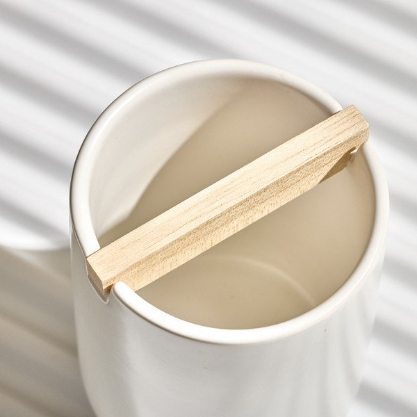 Baltas keraminis indas dantų šepetėliams iDesign Eco Vanity-image-1