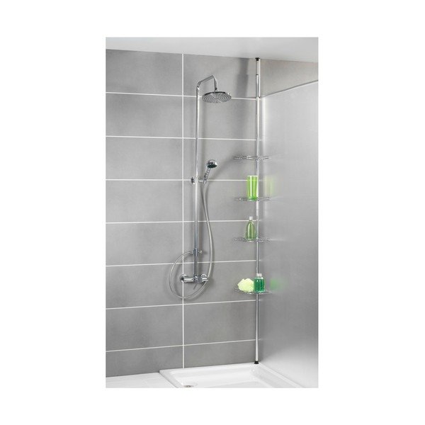 Teleskopinė kampinė lentyna dušui Wenko Prea Shiny, 28 x 20 cm-image-2