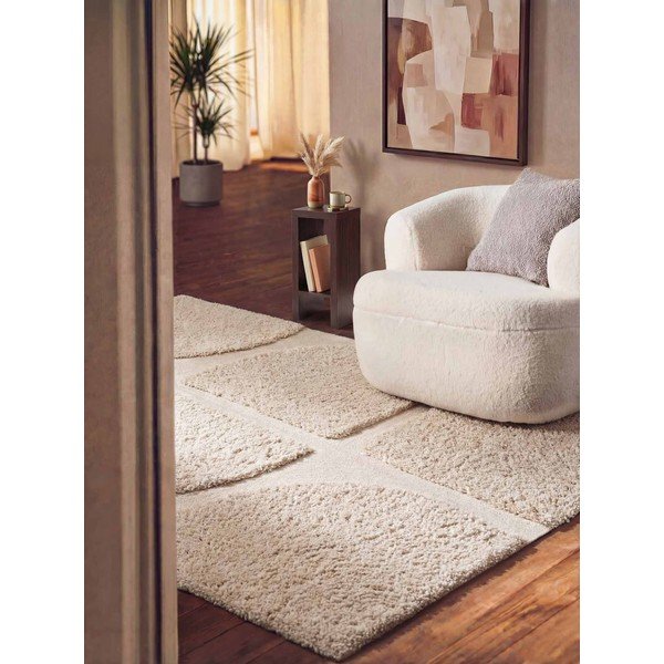 Rankų darbo kreminės spalvos kilimas 80x150 cm Lambeth Jasper – Ted Baker-image-1