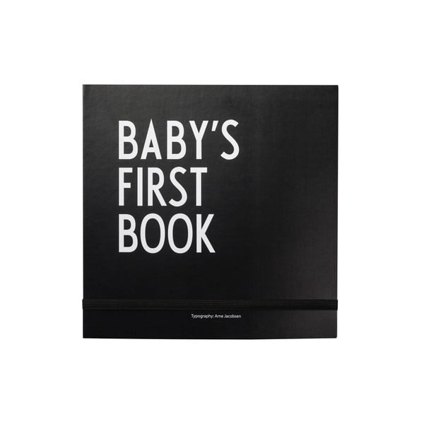 Juodos spalvos vaikų atsiminimų knyga Design Letters Baby's First Book
