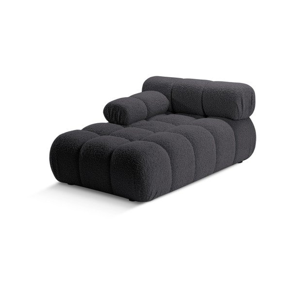 Iš boucle modulinė sofos dalis antracito spalvos (su kairiuoju kampu) Bellis – Micadoni Home-image-3