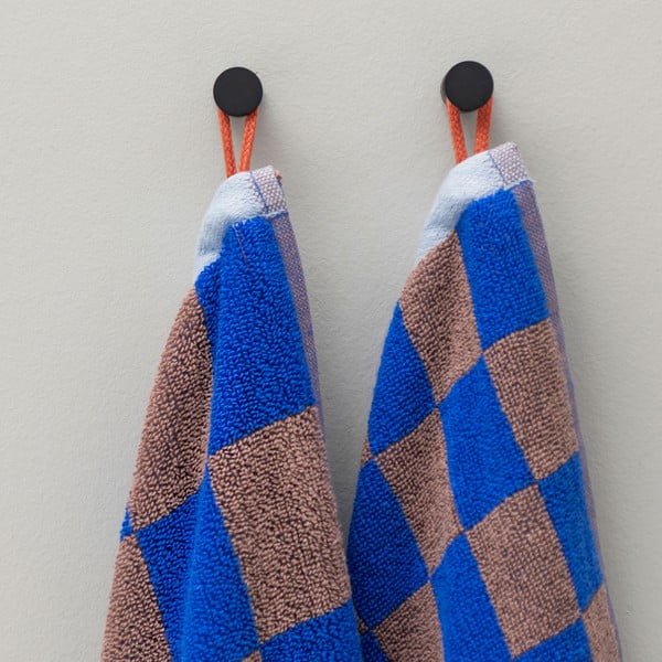 Mėlynai rudos spalvos organinės medvilnės rankšluosčiai, 2 vnt., 40x55 cm Retro - Mette Ditmer Denmark-image-1