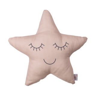 Smėlio ir rožinės spalvos vaikiška pagalvėlė su medvilne Mike & Co. NEW YORK, 35 x 35 cm