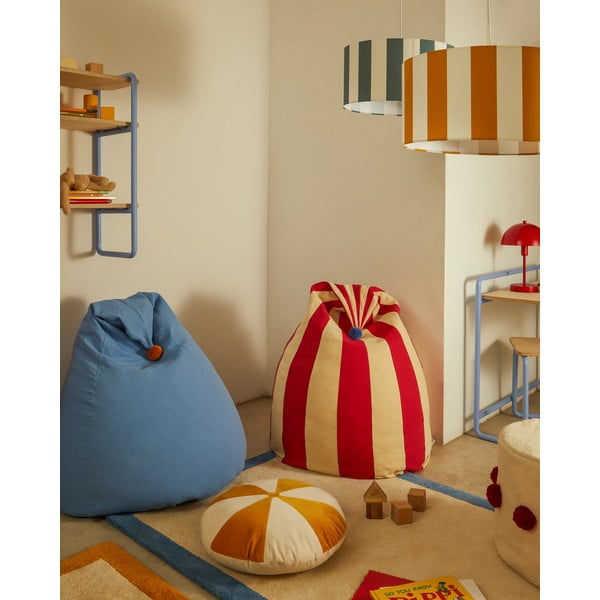 Raudonos spalvos/smėlio spalvos vaikiškas sėdmaišis Olvi – Kave Home-image-1