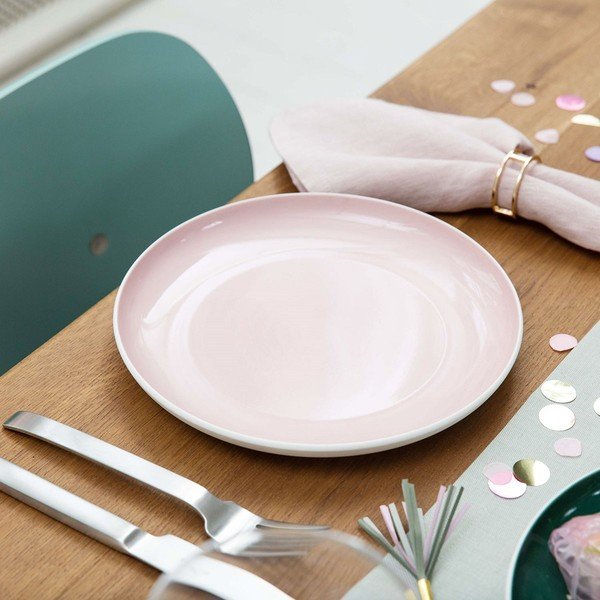 Balta ir rožinė porcelianinė lėkštė Villeroy & Boch Uni, ⌀ 24 cm-image-1