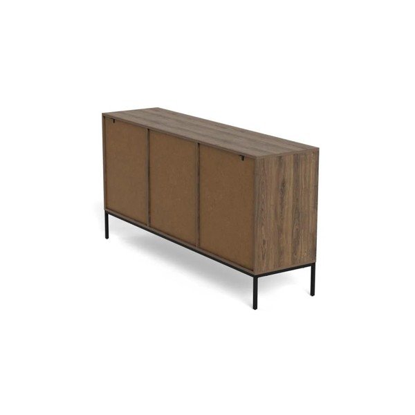 Tamsios natūralios spalvos šoninė spintelė iš ąžuolo 158x80x40 cm Palmdale – Actona-image-4