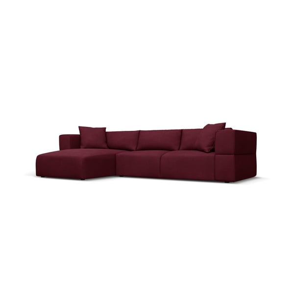 Kampinė sofa bordo spalvos (su kairiuoju kampu) Esther – Milo Casa-image-2