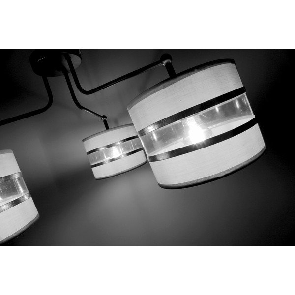 Lubinis šviestuvas baltos spalvos ø 20 cm su tekstiliniu gaubtu Andy – Candellux Lighting-image-3