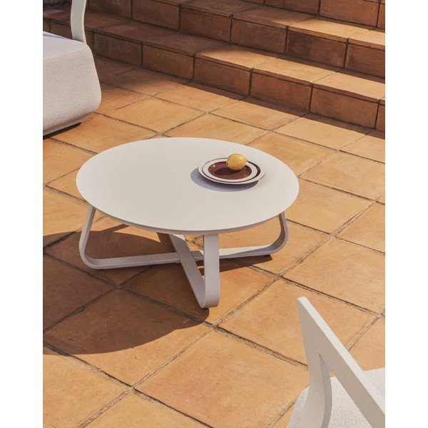 Iš metalo apvalios formos sodo kavos staliukas ø 80 cm Tamaris – Kave Home-image-1