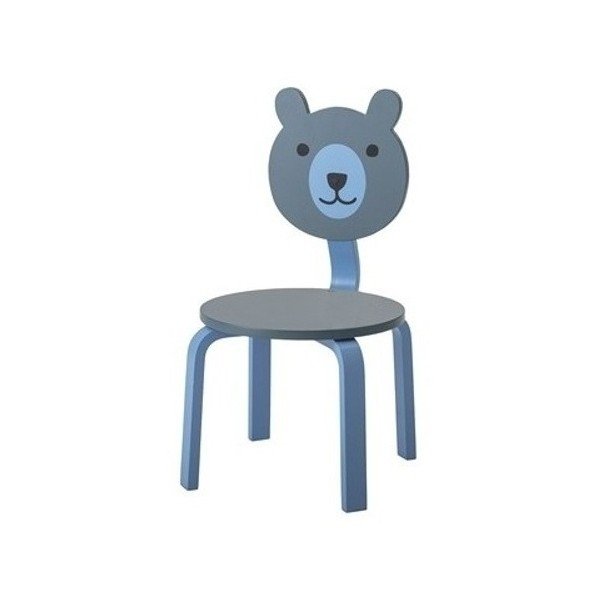 Mėlyna "Bloomingville Bear" aukšta kėdutė