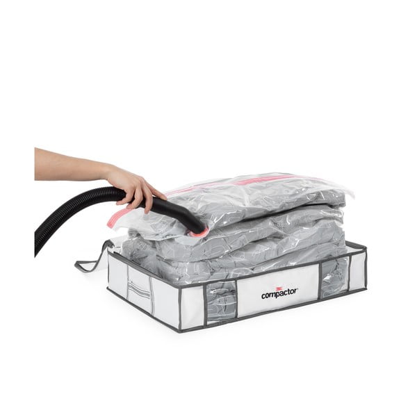 Vakuuminės/su standžiais kraštais iš tekstilės spintos daiktadėžės 3 vnt. 45x65x15,5 cm Life – Compactor-image-1