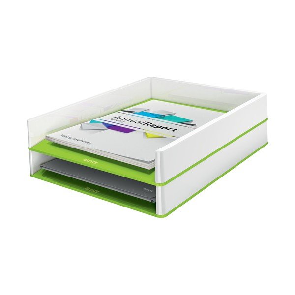 Baltos ir žalios spalvos dokumentų dėklas Leitz WOW-image-2