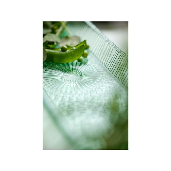 Serviravimo padėklas žalios spalvos iš stiklo  14x38 cm Kusintha – Bitz-image-3