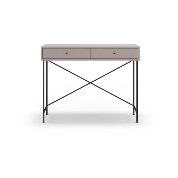 Konsolinis staliukas pilkos spalvos/smėlio spalvos 35x110 cm Titan – Marckeric-image-2