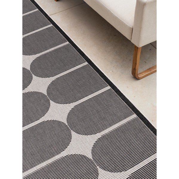 Juodos ir baltos spalvos lauko kilimas 80x250 cm Duet Bowen – NORTHRUGS-image-4