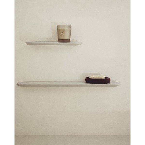 Smėlio spalvos sieninės lentynos 2 vnt. 55 cm Arely – Kave Home-image-1