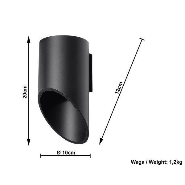 Juodos spalvos sieninis šviestuvas Sollux Nixon 20-image-4