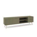 Žalios spalvos matinis TV spintelė 180x53x40 cm Campus – Marckeric