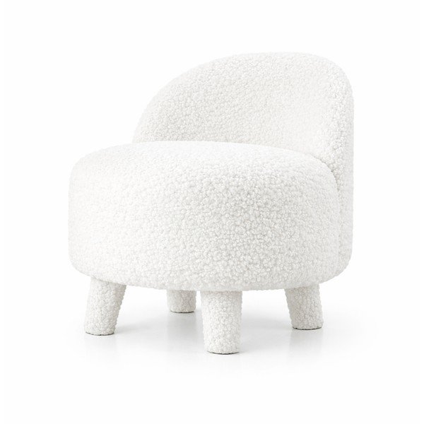 Vaikiškas krėslas baltos spalvos iš boucle Moouv – Artie