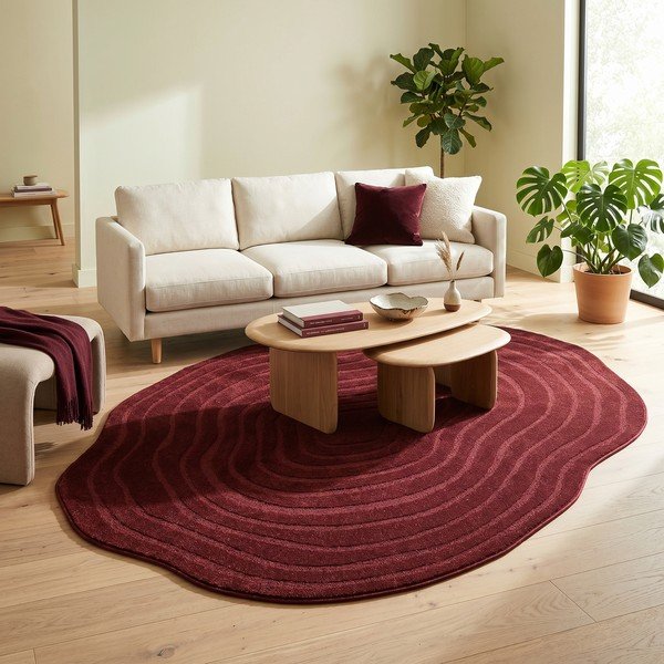 Bordo spalvos kilimas 160x230 cm Pebble – ESTE-image-3