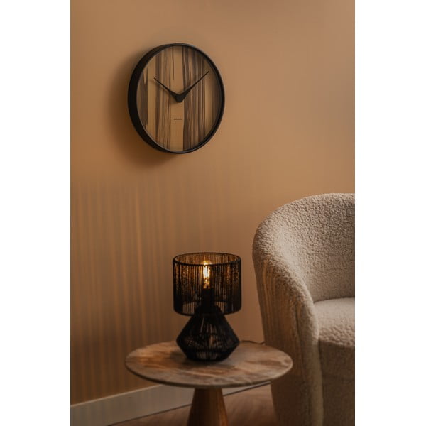 Stalinis šviestuvas juodos spalvos (aukštis 30 cm) su gaubtu iš virvės  Forma  – Leitmotiv-image-1