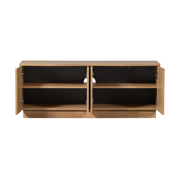Natūralios spalvos TV spintelė iš ąžuolo masyvo 133x52x45 cm Zuma – WOOOD-image-3