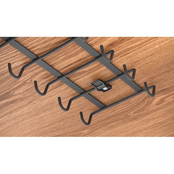 Černý závěsný držák na hrnečky Metaltex My Mug Lava-image-3