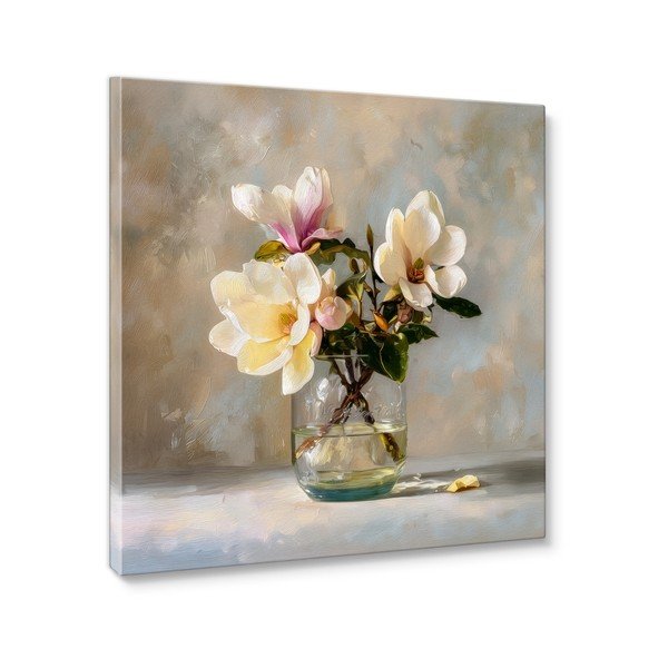 Spausdintas paveikslas tapyba ant drobės 32x32 cm Magnolias – Styler-image-3