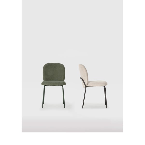 Juodos spalvos/kreminės spalvos valgomojo kėdės 4 vnt. Daia – Marckeric-image-1