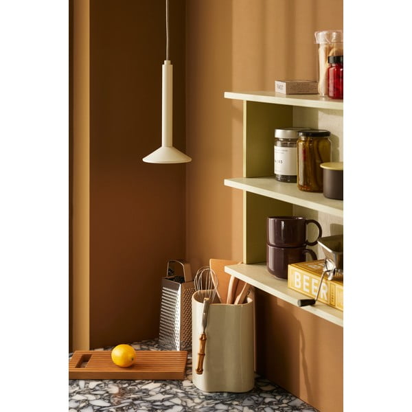 Kelių aukštų sieninė lentyna geltonos spalvos/pilkos spalvos 50 cm Pep – Hübsch-image-1