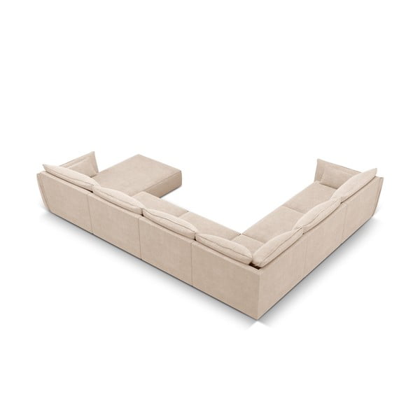 Smėlio spalvos kampinė sofa (kairysis kampas) Vanda - Mazzini Sofas-image-3