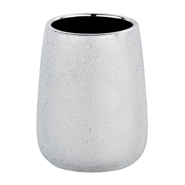 Keraminis sidabrinis dantų šepetėlio puodelis Wenko Glimma-image-2