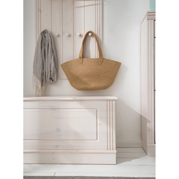 Iš pušies masyvo skrynia baltos spalvos 80x45 cm Anita – Støraa-image-1