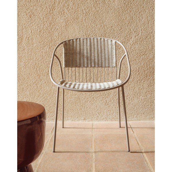 Taupe spalvos sodo kėdė Atrani – Kave Home-image-3
