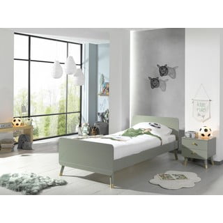 Žalia vaikiška lova iš pušies medienos Vipack Billy, 90 x 200 cm