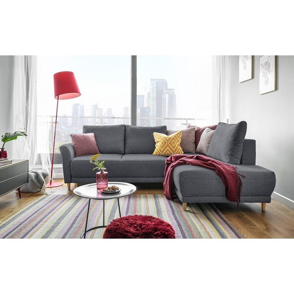 Tamsiai pilka kampinė sofa Miuform Lovely Annie, dešinysis kampas-image-1