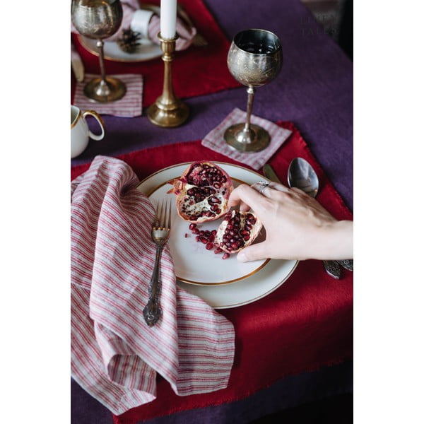 Padėkliukai raudonos spalvos/natūralios spalvos 4 vnt. – Linen Tales-image-2