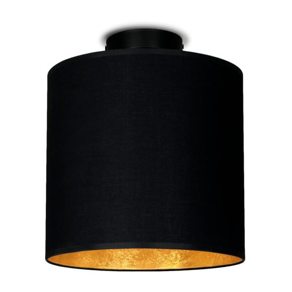 Juodas lubinis šviestuvas su aukso spalvos detalėmis "Sotto Luce MIKA Elementary S PLUS CP