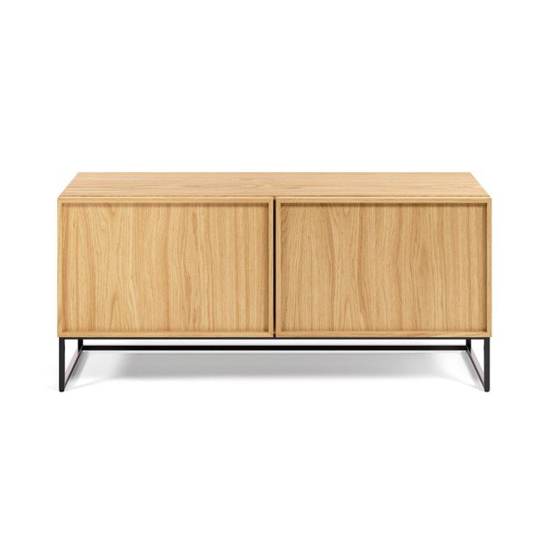 Natūralios spalvos TV spintelė iš ąžuolo 112x51x42 cm Taiana – Kave Home