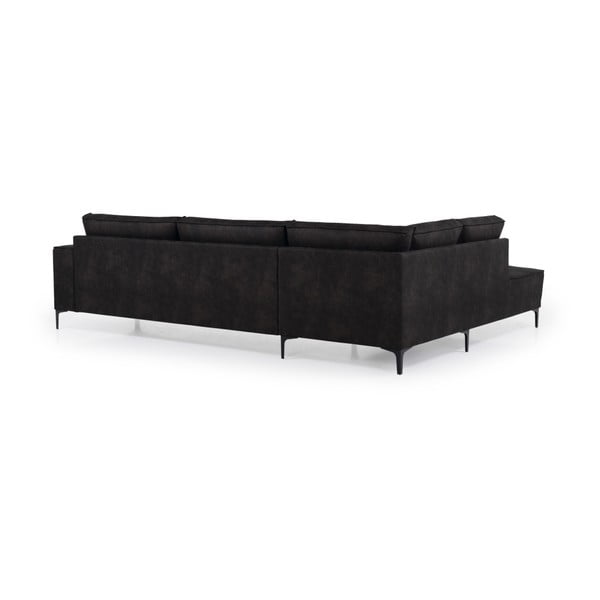 Iš dirbtinės odos kampinė sofa antracito spalvos (su kairiuoju kampu) Copenhagen – Scandic-image-3