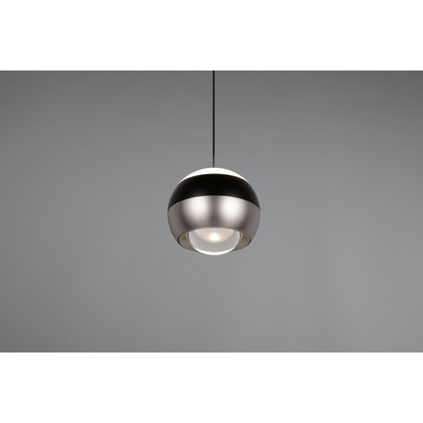 Juodos spalvos/sidabrinės spalvos kabantis šviestuvas LED ø 15,5 cm Orbit – Trio Select-image-3