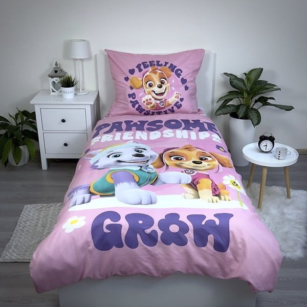 Viengulė vaikiška patalynė iš mikropluošto 140x200 cm Paw Patrol – Jerry Fabrics-image-1