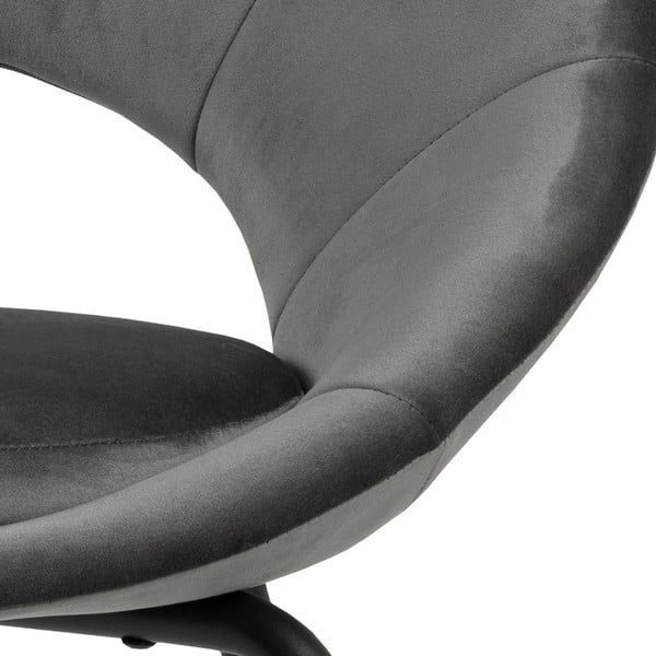 Tamsiai pilka aksominė valgomojo kėdė Actona Julia-image-1