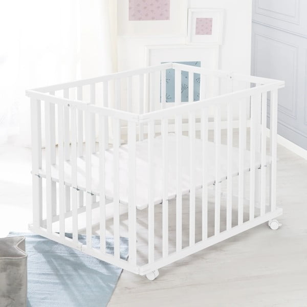 Maniežas vaikams baltos spalvos 100x75 cm – Roba-image-4