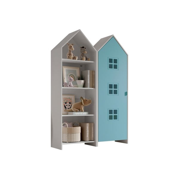 Atvira vaikiška spinta baltos spalvos/šviesiai mėlynos spalvos 115x171,5 cm CASAMI BRUGES – Vipack