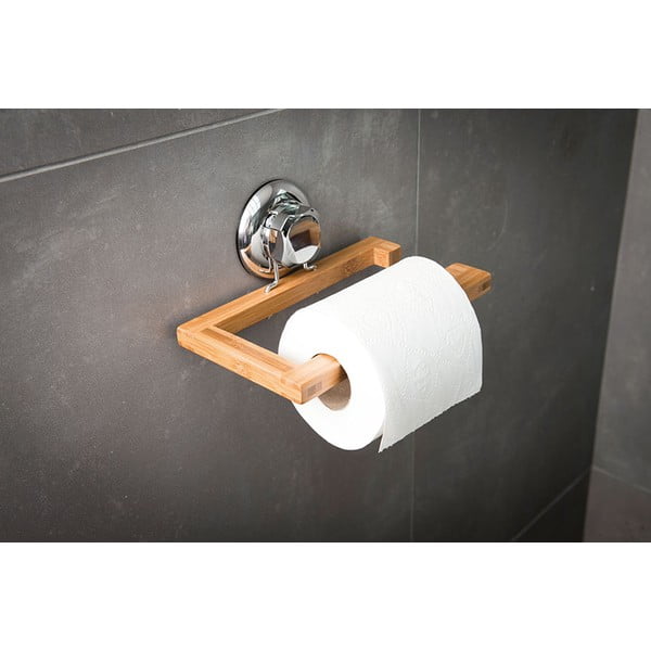 Bambukinis sieninis tualetinio popieriaus laikiklis Compactor-image-1