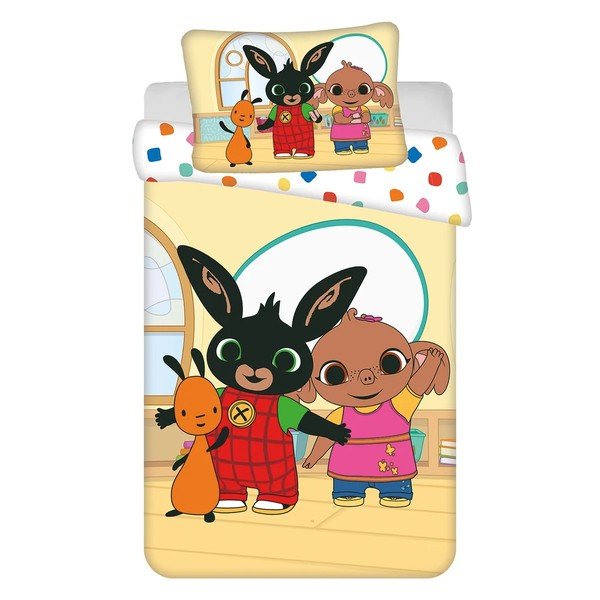 Iš medvilnės vaikiška patalynė vaikiškai lovai 100x135 cm Králíček Bing Playroom – Jerry Fabrics