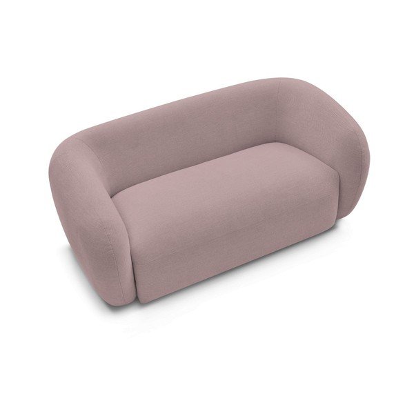 Rožinės spalvos sofa iš šenilinio audinio 160 cm Celine – Bobochic Paris-image-3