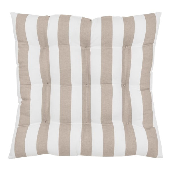 Baltos ir smėlio spalvos medvilninė sėdynės pagalvėlė Westwing Collection Timon, 40 x 40 cm